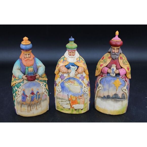 VTG Jim Shore Let Every Heart Prepare Him Room Three Wisemen Nativity Set 113256 - Picture 1 of 16